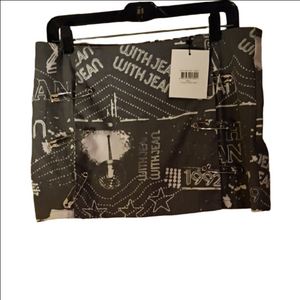 With Jean NWT Safety Pin Graphic Mini Skirt. Super Cute And Soft. Size Large.